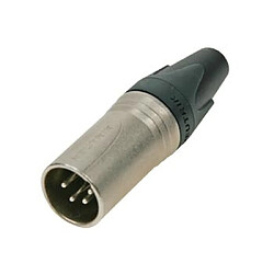 Connecteur XLR 4 points mâle argente nickel NEUTRIK