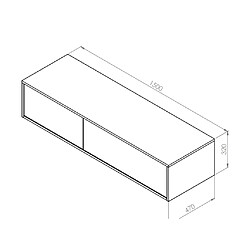 Acheter Vente-Unique Meuble sous vasque suspendu - Coloris blanc - L150 cm - ISAURE II