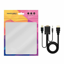 Acheter Adaptateur HDMI vers VGA avec Audio NANOCABLE 10.15.4350 1,8 m Noir