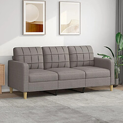 Maison Chic Canapé à 3 places,Canapé droit,Sofa de Salon,Banquette Taupe 180 cm Tissu -GKD402628