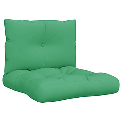 vidaXL Coussins de palette lot de 2 vert tissu