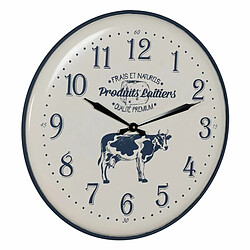 BigBuy Home Horloge Murale Noir Crème Fer 62 x 62 x 6,5 cm