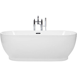 Beliani Baignoire îlot blanche 170 x 78 cm LEVERA