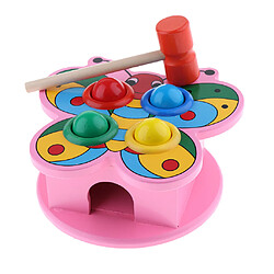 pounding jouet en bois couleur correspondant jeu développement bébé jouet papillon