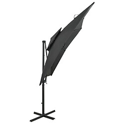 Acheter ComfortXL Parasol Déporté à Double Toit 250x250 Cm Anthracite