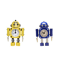 2pcs Chambre Robot Réveil Réveil Horloge Décor Arts Ornements Enfants Cadeaux