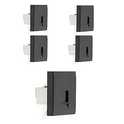 Zenitech Lot de 5 prises TEL. RJ 45 cat.5 - Moteur seul - Noir - Simplea