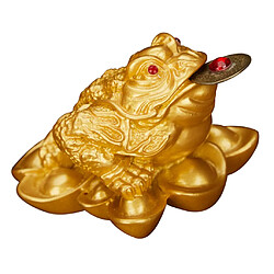 Avis chanceux agitant l'argent crapaud grenouille chinois feng shui décor # 1 5x4.5x3.8cm or