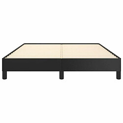 Maison Chic Lit adulte - Lit simple Cadre de lit,Structure du lit Contemporain Noir 140x200 cm Similicuir -MN53752 pas cher