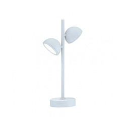 Luminaire Center Borne de jardin Everest blanc 2 ampoules 45cm