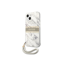 Guess Maroquinerie Guess Coque pour Apple iPhone 13 Mini Marble Strap Gris