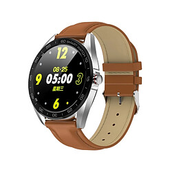 Wewoo Bracelet connecté K7 Écran couleur IPS de 1,3 pouces Smartwatch IP68 étanchebracelet de montre en cuirrappel des appels de soutien / surveillance de la fréquence cardiaque / de la pression artérielle / du sommeil / rappel de la sédentarité brun