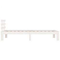 Acheter vidaXL Cadre de lit sans matelas blanc bois massif 100x200 cm