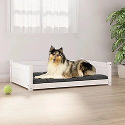 vidaXL Lit pour chien Blanc 95,5x65,5x28 cm Bois de pin solide