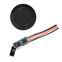 dc12v-36v lampes de panneau d'alimentation petit panneau rond commutateur de commande à distance ensemble bouton noir 433mhz