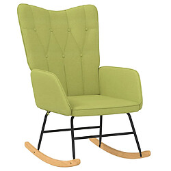 vidaXL Chaise à bascule Vert Tissu