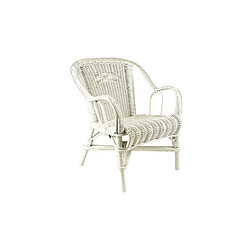 Aubry Gaspard Fauteuil enfant en rotin Loni blanc.