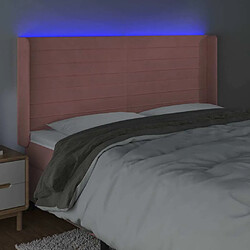 Acheter Maison Chic Tête de lit scandinave à LED,meuble de chambre Rose 203x16x118/128 cm Velours -MN98890