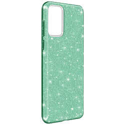 Avizar Coque Samsung Galaxy A72 Paillette Amovible Silicone Semi-rigide vert