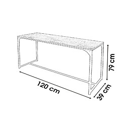 Toilinux Console d'entrée Loft - Bois et métal