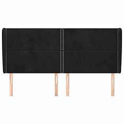 Avis Maison Chic Tête de lit moderne avec oreilles pour chambre - Décoration de lit Noir 163x23x118/128 cm Velours -MN55306