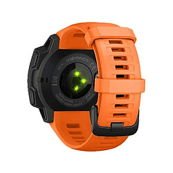 Avis Wewoo Bracelet pour montre connectée Dragonne de remplacement en silicone Garmin Instinct 22mm Orange