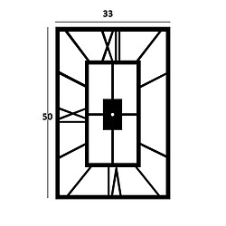 Avis EPIKASA Horloge Murale Rectangulaire, Noir, Métal, 33x1,5x50 cm