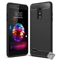 Htdmobiles Coque silicone gel carbone pour LG K11 / K10 (2018) + film ecran - NOIR