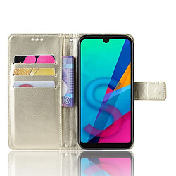 Wewoo Housse Coque Étui en cuir à rabat horizontal rétro Crazy Horse Texture pour Huawei Y5 2019avec support et fentes cartes et cadre photo or pas cher