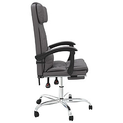 Avis vidaXL Fauteuil de massage inclinable de bureau Gris Similicuir