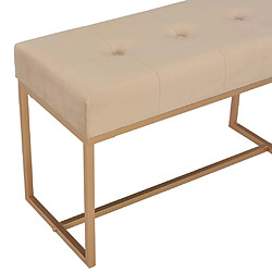 Avis vidaXL Banc d'entrée beige 80 cm velours