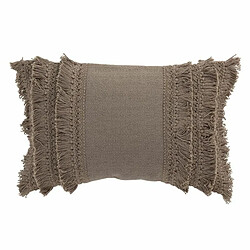 Paris Prix Coussin Déco Bord Floches 30x45cm Taupe