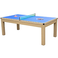 Vente-Unique Table transformable - Billard & Ping-pong BALTHAZAR - 213*112*81.5cm - Bleu pas cher