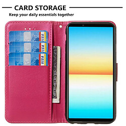 Htdmobiles Housse pour Sony Xperia 10 V - etui coque pochette portefeuille + verre trempe - ROSE