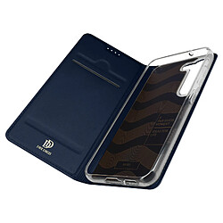 Housse pour Galaxy S23 Clapet Porte-carte Fonction Support Dux Ducis Bleu Nuit