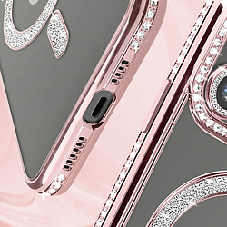 Acheter Avizar Coque Diamant pour iPhone 12 Pro Max Protection MagSafe Contour Strass Rose Champagne