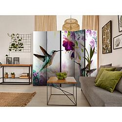 Artgeist Paravent - Hummingbirds and Flowers II [Room Dividers] [225x172]