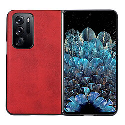 Coque en TPU + PU anti-griffes, rouge pour votre Oppo Find N