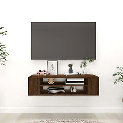 vidaXL Armoire TV suspendue Chêne marron 100x30x26,5cm Bois Ingénierie