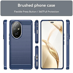 Htdmobiles Coque pour Honor 200 Pro 5G - housse etui silicone gel carbone + film ecran - BLEU FONCE