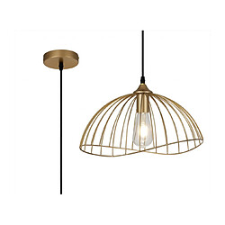 Luminaire Center Suspension 1 ampoule Or peint