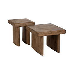 Avis BigBuy Home Table Basse Marron Bois de manguier 60 x 60 x 45 cm