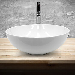 Avis Ecd Germany Lave-mains lavabo vasque à poser salle de bain céramique rond 320 x 320 x 135 mm