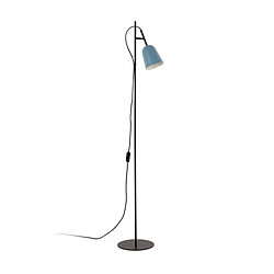 Faro Barcelona Lampadaire Task Noir mat, Bleu