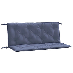 vidaXL Coussins de banc de jardin lot de 2 bleu marine 120x50x7 cm