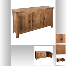 Acheter Atmosphera, Createur D'Interieur Buffet 3 portes en bois de Manguier Ajmal - Marron