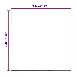 vidaXL Bâche transparente avec œillets 8x8 m polyéthylène pas cher