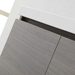 Kiamami Valentina MEUBLE SUSPENDU SALLE DE BAINS MANHATTAN 80 cm GRIS AVEC LAVABO