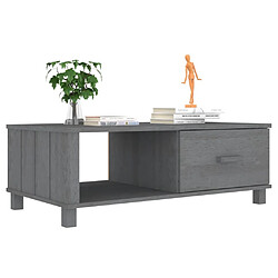 Acheter Maison Chic Table basse,Table Console Table d'appoint, Table pour salon HAMAR Gris foncé 100x55x35 cm Bois massif de pin -MN62572