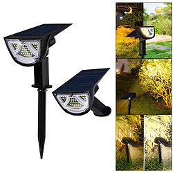 43 LED Projecteurs Solaires De Paysage IP65 Appliques Murales Solaires Imperméables Blanc Chaud pas cher